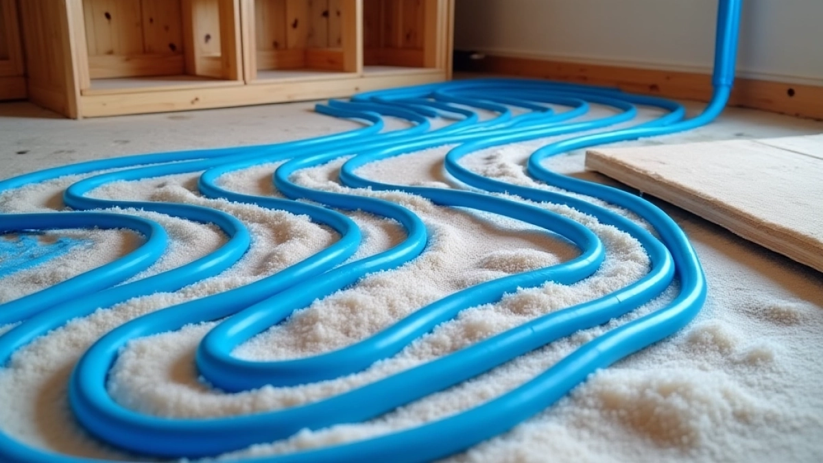 Salon 30 m2 ile pętli podłogówki