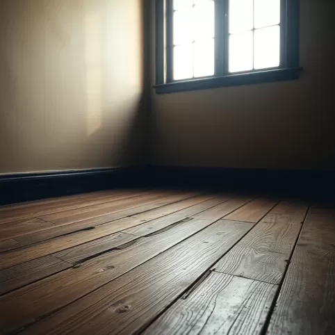 Krzywa podłoga w kamienicy