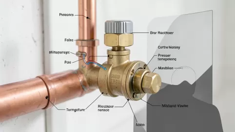 mieszacz do podłogówki schemat